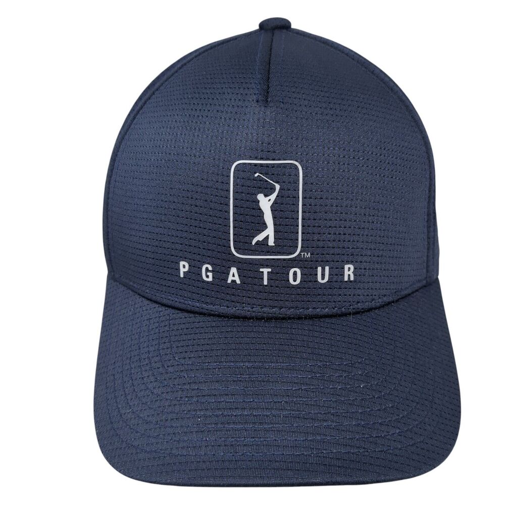 PGA Tour Airflux Strapback Hat Blue One Size Adjustable Embroidered